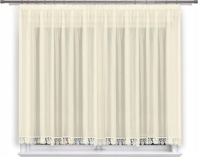 Kész Függöny 400X140,EGYENES,EKRÜ Fátyol,gipsz 8CM