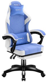 Gamer szék space 3.7 lábtartóval kék.
