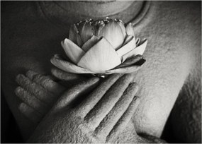 Kép - Lótusz Buddha kezében (70x50 cm)