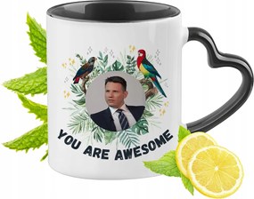 Mentzen Új Remény Bögre Fekete Szív Alakú Füllel Ajándék