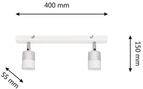 LED Spotlámpa TUBSSON 2xGU10/4,8W/230V fehér/fényes króm