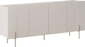 Malmi négyajtós komód 200 cm - kasmír / arany lábak