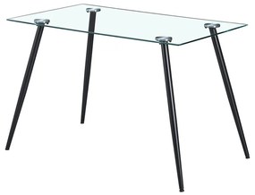 Lana 120 cm szögletes üveg étkezőasztal