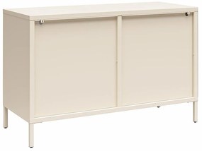 Krémszínű fém tálalószekrény 100x64x40 cm Luna – Støraa