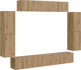 vidaXL TV szekrény 8 pcs Artisan tölgy