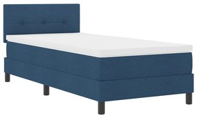 vidaXL Boxspring Ágy Matrac Kék 90x200 cm Szövet