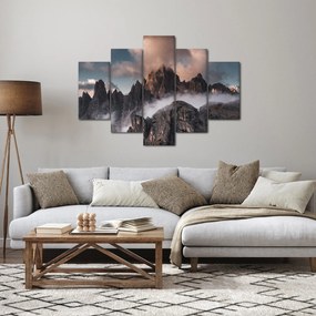 Kép - A ködben rejtett olasz dolomitok (150x105 cm)