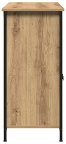 Oldalszekrény Kézműves Tölgy 100x35x75 cm Konstrukciós Fa