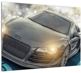 Audi autó képe - szürke (üvegen) (70x50 cm)