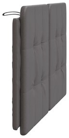 szürke műbőr fejtámla párna 140 cm