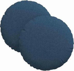 vidaXL Ülőpárnák 2 pcs Kék Ø30 x 13 cm szövet