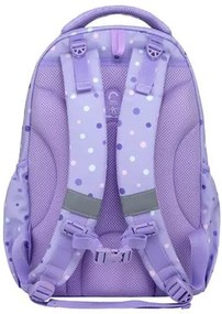 Iskolatáska, cipzáras, BELMIL Maxi Pack Purple Dots, lila pöttyös (BL338376L)
