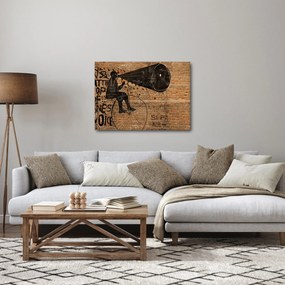 Kép - Férfi kerékpáron Banksy stílusában (70x50 cm)