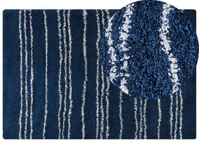 Fehér és kék hosszú szálú szőnyeg 200 x 300 cm TASHIR Beliani