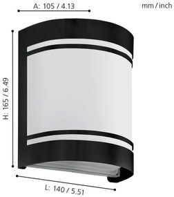 Eglo 99565 - Kültéri fali lámpa CERNO 1xE27/40W/230V IP44