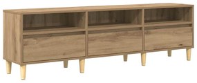 TV szekrény fiókkal kézműves tölgy 150 x 30 x 45 cm Faanyag