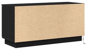 TV szekrény Fekete 100x38x49 cm Mérnöki fa