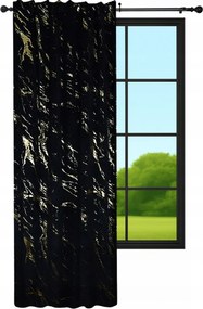 Kész velúr függöny 140x250 márvány fekete arany velúr mintával