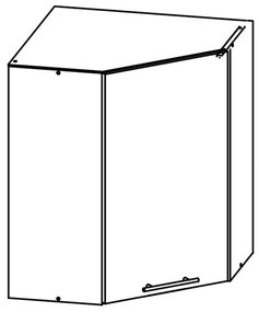 Felső konyhaszekrény, sarok Flor W-60N. 788674