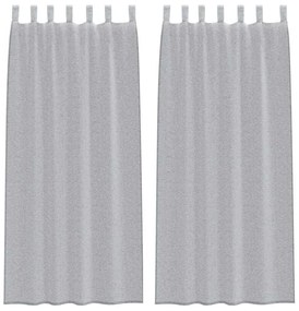 Függönyök függönyökkel 2 pcs Sötétszürke 140x175cm Poliészter