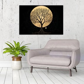 Kép – Fa arany teliholdban I. (90x60 cm)