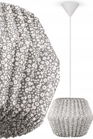 Dekoratív papír függőlámpa Virágokkal szürke nappali hálószobába E27