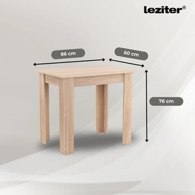 Leon 4+1 étkező garnitúra sonoma tölgy-fekete