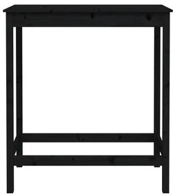 Fekete tömör fenyőfa bárasztal 100 x 50 x 110 cm
