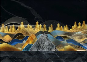 Kép - zlaté hory (üvegen) (70x50 cm)