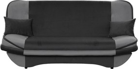 Kinyitható kanapé, világosszürke/sötétszürke, GURU