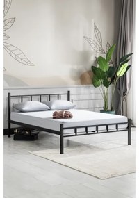 ORMEL fém franciaágy, 160 x 200 cm, fekete, 200 kg teherbírás