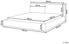 Franciaágy 180 cm Vetiver (szürkésbarna) (ágyráccsal). 1076466