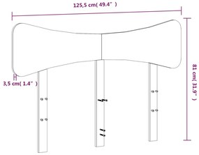 fehér tömör fenyőfa fejtámla 120 cm