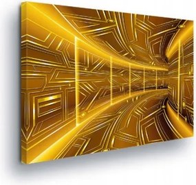 Vászonkép 100x75 A jövő arany alagútja – futurisztikus minimalizmus a geometriában