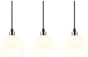 Fehér-ezüstszínű függőlámpa üveg búrával Molly – Trio