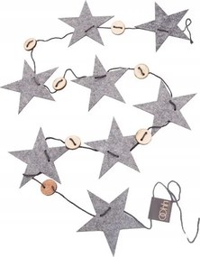 Karácsonyi lánc, csillag, szürke, Oohh