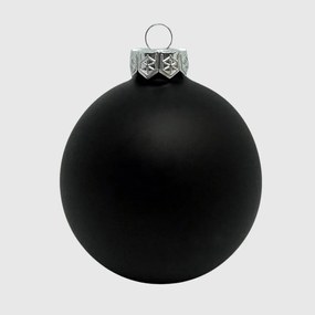 Black üveg karácsonyi gömb szett 6*8cm fekete