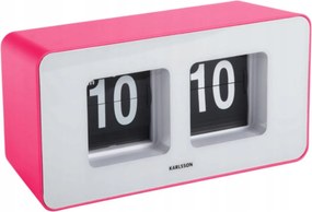 Falióra, asztali, modern, elemes, hálószobai, rózsaszín Funky Flip