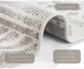 Biri szürke-krémszínű kültéri szőnyeg, 80 x 250 cm - NORTHRUGS