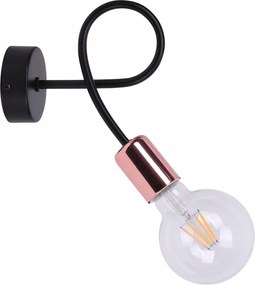 Ipari fali lámpa réz elemmel az Edison folyosói izzónál