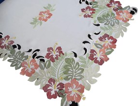 Mg Futófelület 628 hímzett Fehér 60x120cm Virágok