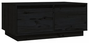 fekete tömör fenyőfa dohányzóasztal 80x50x35 cm