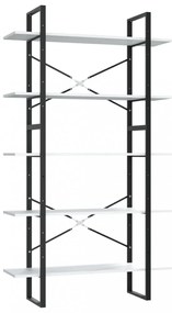 5 szintes fehér szerelt fa könyvszekrény 100 x 30 x 175 cm