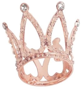 Tortadísz, mini tiara, rose gold, 4,5cm