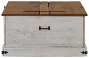 fehér tömör fenyőfa HALDEN tárolószekrény 91x91x47 cm