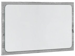 szürke sonoma szerelt fa LED-es fürdőszobatükör 60x8,5x38 cm