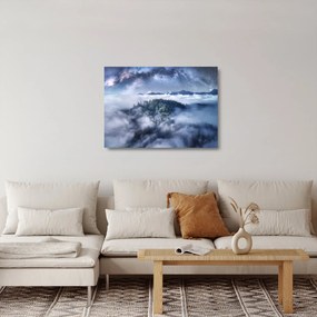 Egy erdő képe a ködben (üvegen) (70x50 cm)