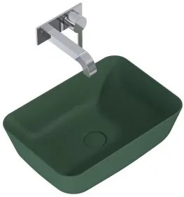 AREZZO design pultra ültethető mosdó RENI 46x33, matt zöld
