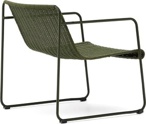 Zöld fém kerti fotel Maurina – Kave Home