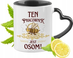 Munkavállalónak Fekete Bögre Szív Alakú Füllel Ajándék